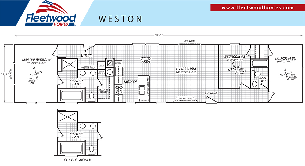 Fleetwood WESTON 16X76G Mobile Home for Sale in Española, New Mexico